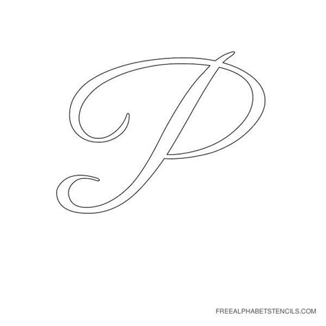 Cursive Letter Stencils Printable