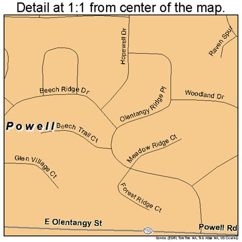 Powell Ohio Street Map 3964486