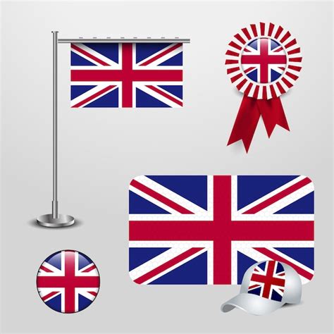 Premium Vector | British flag design vector set