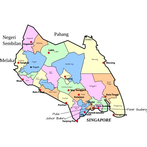 Johor Malaysia Map | Free SVG