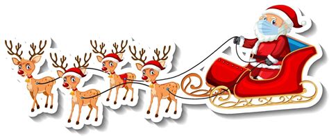 Santa Sleigh Reindeer Vector Art, Icons, and Graphics for Free Download