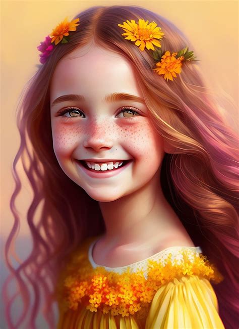 Download Ai Generated, Little Girl, Portrait. Royalty-Free Stock ...