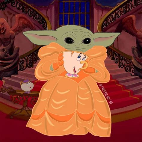 Baby Yoda as Disney Princess funny images - YouLoveIt.com