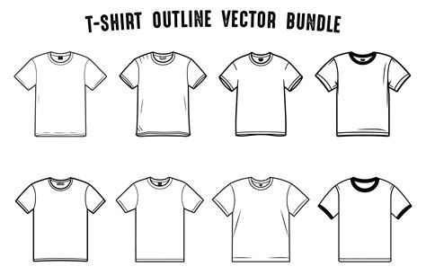 T-shirt Vector Outline Template Bundle Graphic by Gfx_Expert_Team ...