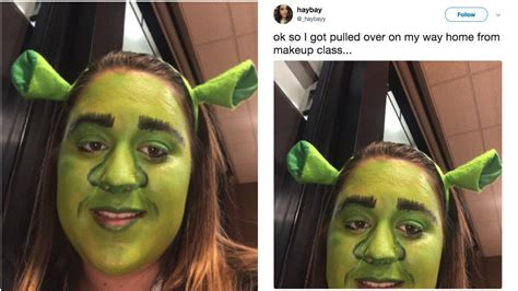 Student Gets Pulled Over in Shrek Makeup Look | Teen Vogue