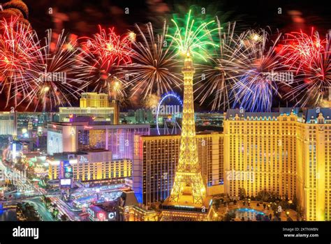 Festive fireworks on Las Vegas Strip Stock Photo - Alamy