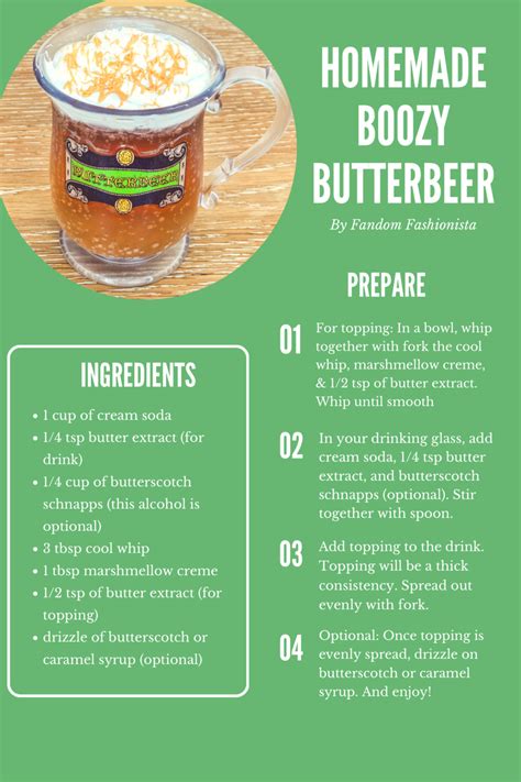 How To Make Homemade Boozy Butterbeer Butterbeer Recipe Homemade ...