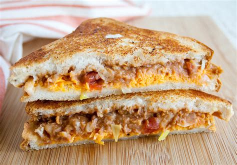 Refried Bean Grilled Cheese - Create Mindfully