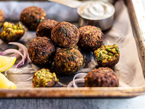 Baked Mung Bean Falafel (No Chickpeas) | Foodaciously