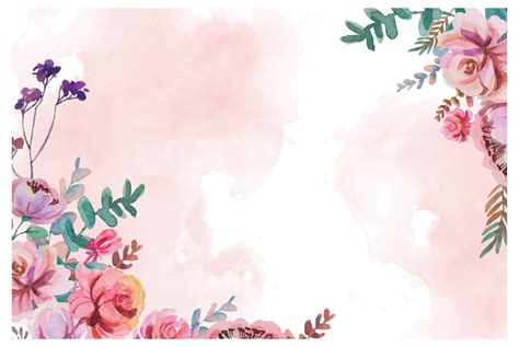 watercolor flower background frame 11954422 Vector Art at Vecteezy