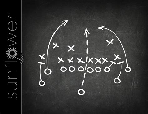 Football Playbook PNG Download Chalkboard White Football Play Art ...