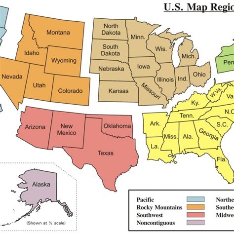 Map Of The Midwestern Us Midwest USA States And Capitals Region United ...