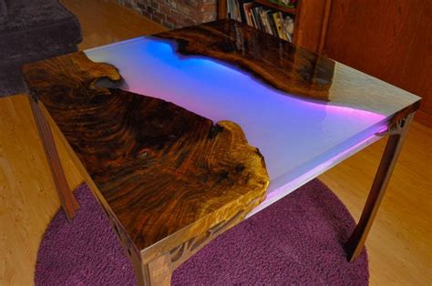 epoxy table with led - Trevor Walker