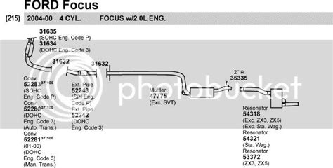 2003 Ford focus exhaust system diagram