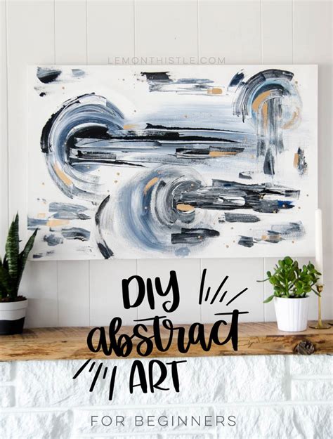 DIY Abstract Painting- Beginner Tutorial - Lemon Thistle