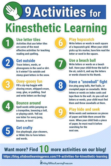 9 Activities for Kinesthetic Learning (Infographic)