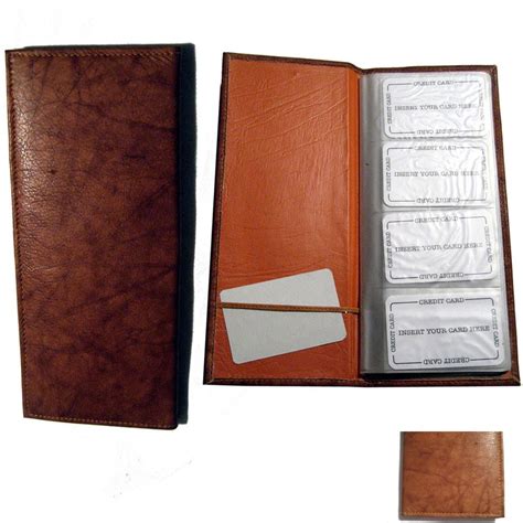 Genuine Leather 160 Cards Business Credit Card Holder Book Case Keeper ...