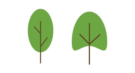 set of green tree drawing flat design 14048373 Vector Art at Vecteezy