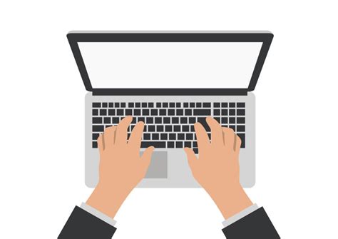 Hands on Laptop Computer Vector - SuperAwesomeVectors