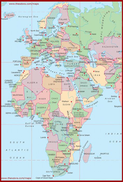 Map Of Europe And Africa