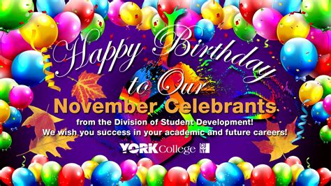 November Birthday - York College / City University of New York - York ...