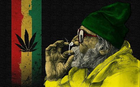 HD wallpaper: man smoking weed illustration, hat, cannabis, animal ...