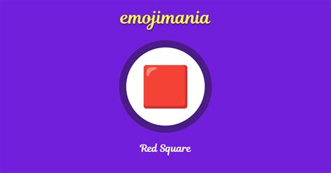 🟥 Red Square emoji Copy & Paste - Emojimania