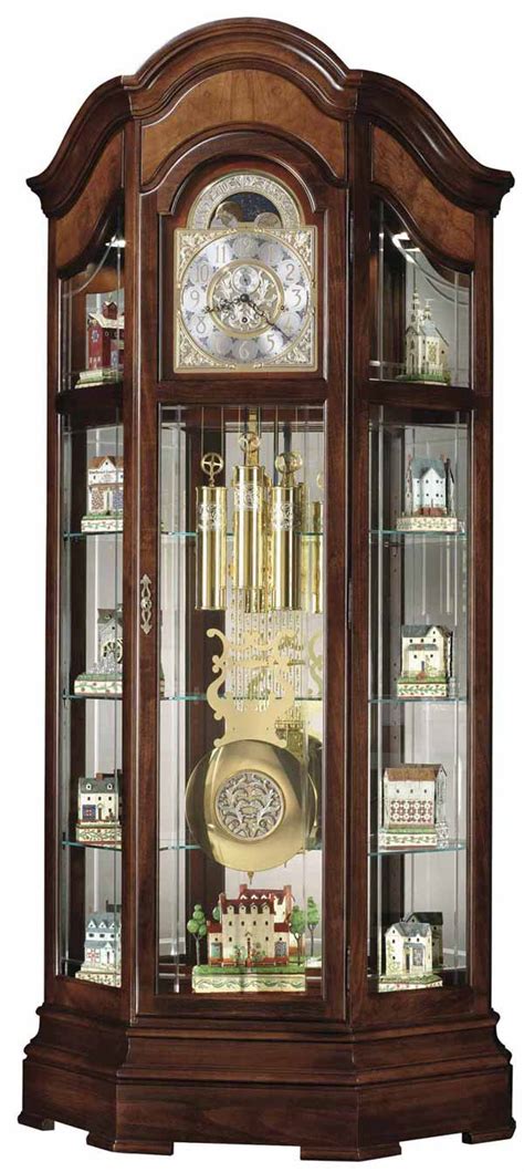 Howard Miller Majestic II 610-939 Cherry Curio Grandfather Clock