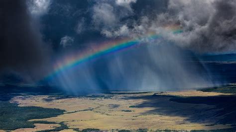 Panoramic View Of A Rainbow In A Rain HD Rainbow Wallpapers | HD ...