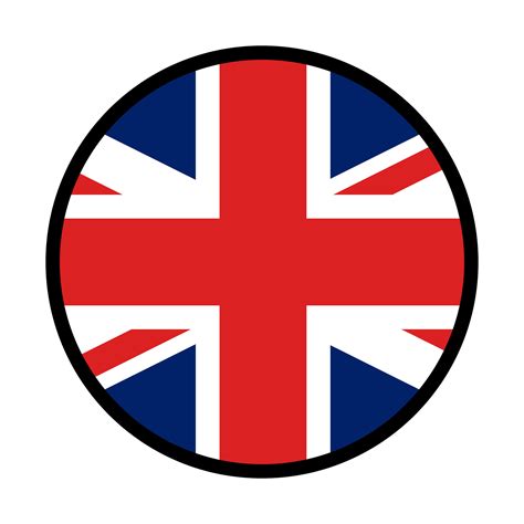 Round British flag icon. United Kingdom flag. Vector. 26529513 Vector ...