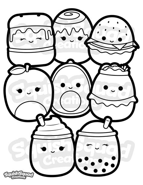 Squishmallow Coloring Page, Printable Squishmallow Coloring Page ...