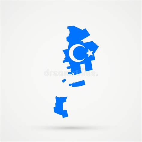 Gagauzia Map in Xinjiang Flag Colors, Editable Vector Stock ...