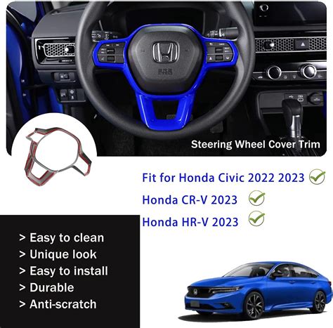 Steering Wheel Cover For 11th Gen Honda Civic 2022 2023 / Honda Cr-v ...