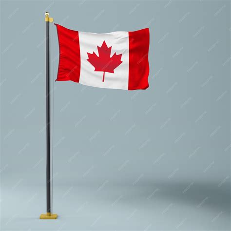 Premium Photo | View of canadian flag with famous maple leaf