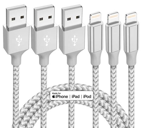 Bkayp 3 Pack 10Ft iPhone Charger Cables [Apple Mfi Certified] Lightning ...