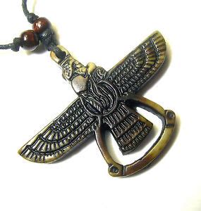 Ancient Persian Faravahar Zoroastrian Symbol Pendant Necklace | eBay