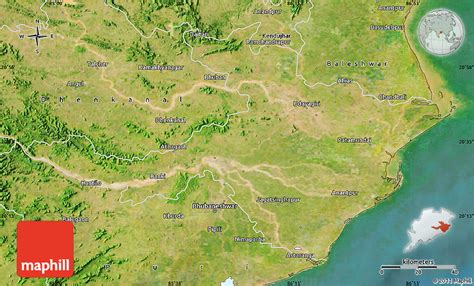 Satellite Map of Cuttack