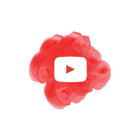 watercolor youtube vector logo icon 8276806 Vector Art at Vecteezy