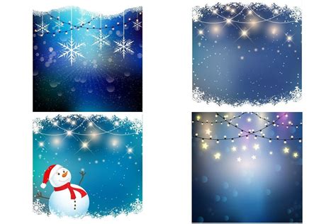 Christmas Lights and Snow Background Set Graphic by KJPargeter Images ...