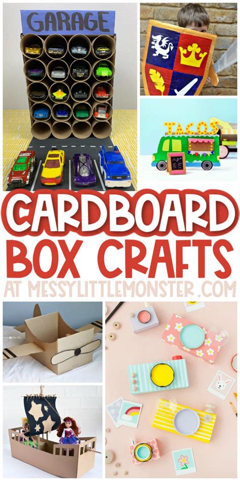 The CUTEST Cardboard Box Crafts for Kids - Messy Little Monster