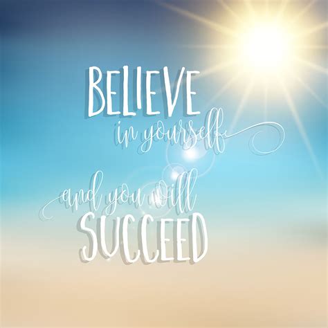 Believe in yourself inspirational quote background 210206 Vector Art at ...