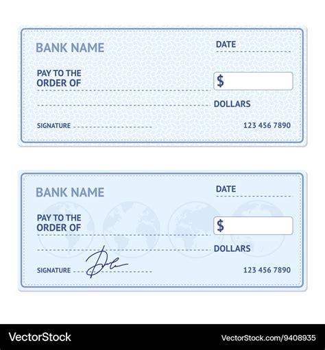 Blank Bank Check, Checkbook Pay Cheque Template Stock, 47% OFF