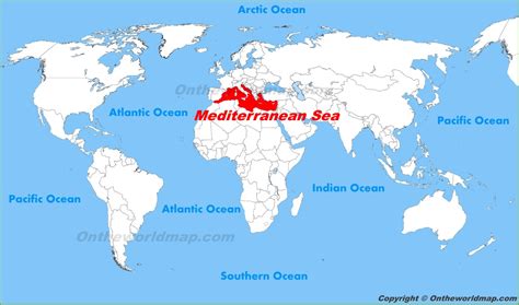 Mediterranean Sea location on the World Map - Ontheworldmap.com