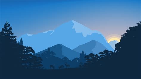 Black, blue, and gray mountain digital illustration HD wallpaper ...