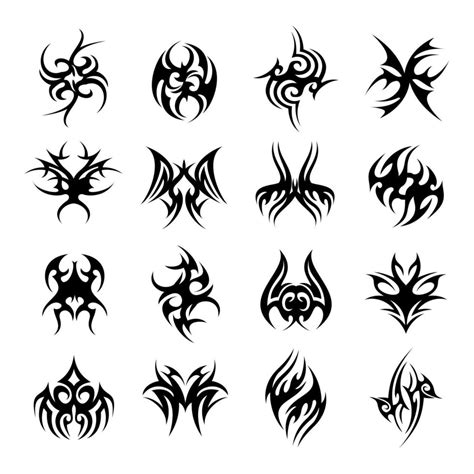 Set of Tribal Tattoo Design 7523812 Vector Art at Vecteezy