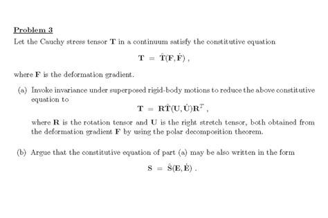 Let the Cauchy stress tensor T in a continuum satisfy | Chegg.com