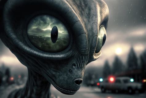 Premium Photo | A digital art of an alien with a cloudy sky in the ...