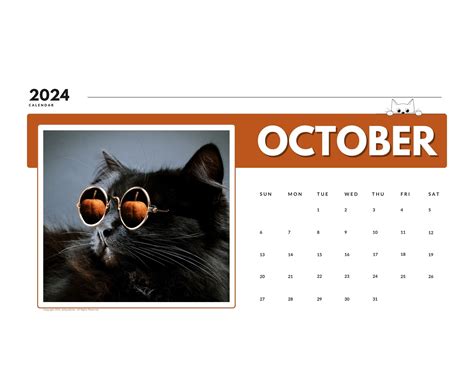 2024 Wall Calendar 2024 Cat Calendar 2024 Wall Calendar Printable 2024 ...