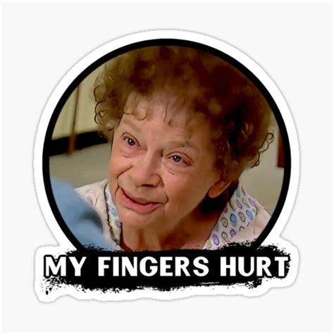 "My Fingers Hurt Essentia" Sticker for Sale by bushernashowny | Redbubble