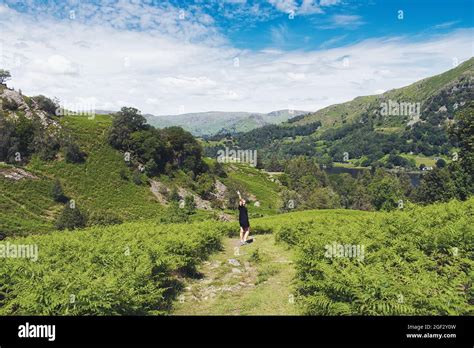 Hiking In Lake District Stock Photo - Alamy